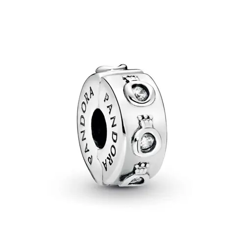 798326CZ PANDORA Sparkling Crown O Clip privezak