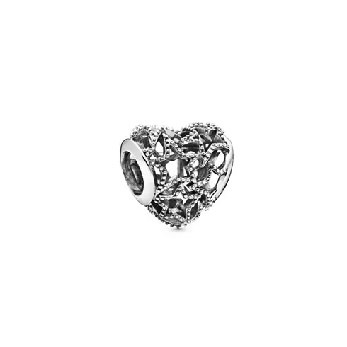 798462C00 PANDORA Openwork Heart & Beaded Stars privezak
