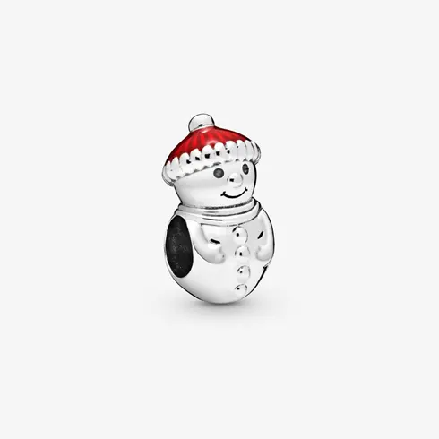 798478C01 PANDORA Snowman & Santa Hat privezak