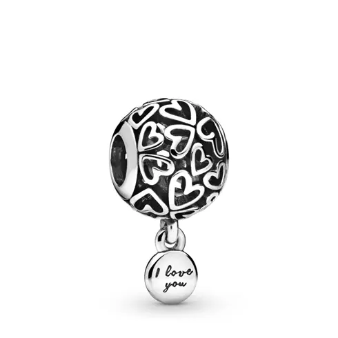 798606C00 PANDORA Openwork Love Hearts privezak