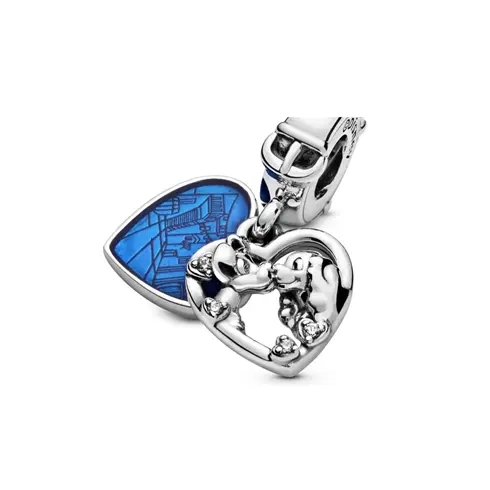 798634C01 PANDORA Disney Lady and the Tramp Heart Dangle privezak