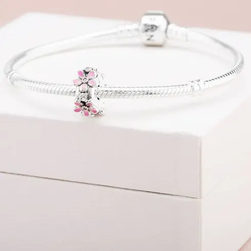 798809C01 PANDORA Pink Daisy Flower privezak