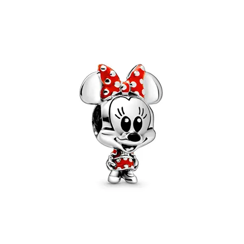 798880C02 PANDORA Disney Minnie Mouse Dotted Dress & Bow privezak