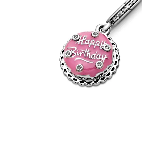 798888C01 PANDORA Pink Birthday Cake privezak