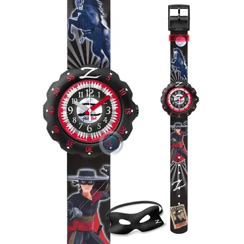 ZFLSP009 SWATCH Flik Flak  Zorro dečiji sat