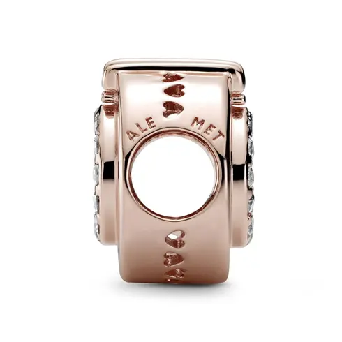 PANDORA 789059C01 Privezak Pavé Pandora O kruna sa otvorenim centrom