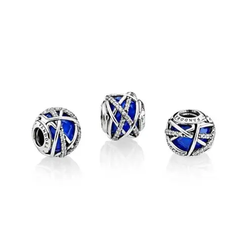 796361NCB PANDORA Moments Kraljevsko plava galaksija privezak