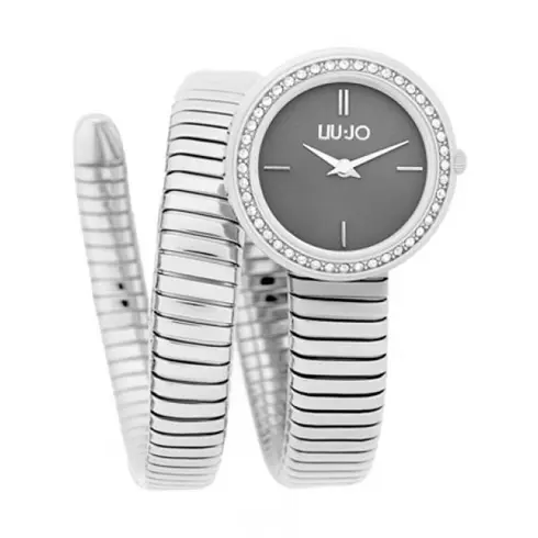 TLJ1648-LIU JO Fashion Twist Silver Black  ženski ručni sat