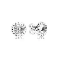 296216CZ PANDORA Stories Svetlucavi PANDORA logo minđuše