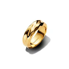 163886C00-58 PANDORA Rippled Wide Band ženski prsten