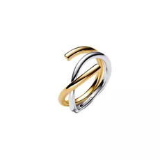 163889C00-54 PANDORA Organically Shaped Two-tone Double ženski prsten
