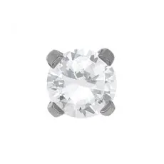 7522-0100 CUBIC ZIRCONIA STAINLESS 4MM