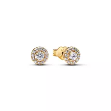 263019C01 PANDORA Round Pavé Halo Stud minđuše