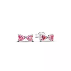 293505C01 PANDORA Sparkling Pink Bow Stud minđuše