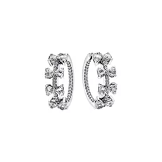 293545C01 PANDORA Sparkling Bow Row Hoop ženske minđuše