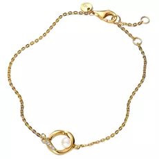 563830C01-18 PANDORA Organically Shaped Pavé Circle & Treated Freshwater Cultured Pearl ženska narukvica