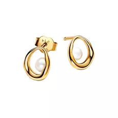 263295C01 PANDORA Organically Shaped Oval & Treated Freshwater Cultured Pearl ženske minđuše