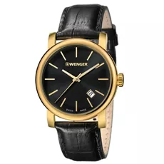 01.1041.123 WENGER Urban Classic Vintage Black Dial Leather Strap Men's Swiss made ručni sat
