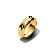 163886C00-58 PANDORA Rippled Wide Band ženski prsten