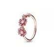 188792C01-54 PANDORA Pink Daisy Flower Trio prsten