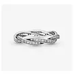 Pandora 190892CZ-54 Sparkling Twisted Lines prsten