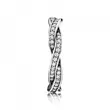 Pandora 190892CZ-58 Sparkling Twisted Lines prsten