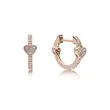 287290CZ PANDORA Rose Sjajna srca minđuše