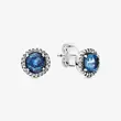 296272C01 PANDORA Blue Round Sparkle Stud mindjuše