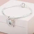 398130 PANDORA Best Friends Heart & Key privezak