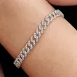 593008C01-16 PANDORA Timeless Pavé Cuban ženska narukvica