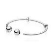 596477-2 PANDORA Moments Bangle otvorena narukvica sa Pandora natpisom na kuglicama