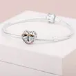 798044NPRMX PANDORA Disney Lion King Simba & Nala Heart privezak