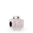 798063EN124 PANDORA Pink Travel Bag privezak