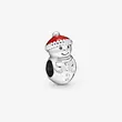 798478C01 PANDORA Snowman & Santa Hat privezak
