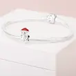 798478C01 PANDORA Snowman & Santa Hat privezak