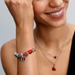 793348C01 PANDORA Opalescent Red Heart privezak