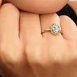 163802C01-54 PANDORA Oval Sparkling Halo ženski prsten