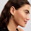 263870C00  Shaped Double Hoop ženske minđuše