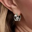 293874C00 PANDORA Rippled Small Hoop ženske minđuše