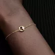 563830C01-18 PANDORA Organically Shaped Pavé Circle & Treated Freshwater Cultured Pearl ženska narukvica