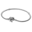 593680C01-19 PANDORA Heart Wings Clasp Snake Chain narukvica