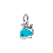 793822C01 PANDORA Turquoise-coloured Whale Dangle ženski privezak