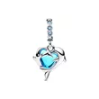 793924C01 PANDORA Blue Murano Glass Dolphins Dangle žensi privezak