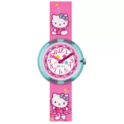 ZFLNP025 SWATCH FLIK FLAK Hello Kitty Gym dečiji sat