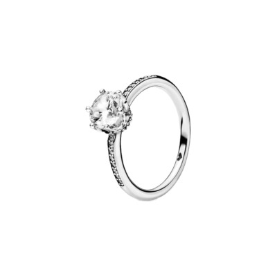 198289CZ-52 PANDORA Clear Sparkling Crown Solitaire ženski prsten - 198289CZ
