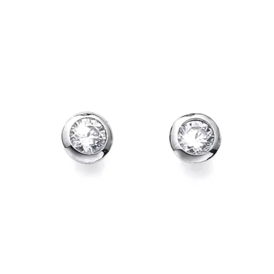 62118 OLIVER WEBER SILVER NAKIT Solitaire ženske minđuše