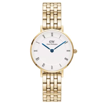 DW00100682 DANIEL WELLINGTON Petite Roman Numerals 5-Link Gold, ženski ručni sat