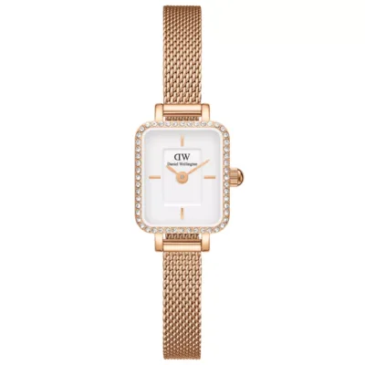 DW00100731 DANIEL WELLINGTON Quadro Mini Lumine Bezel Rose Gold, ženski ručni sat