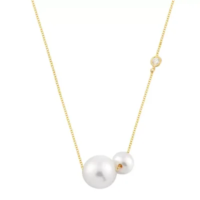 EBZ106043 EKAN NAKIT Diamond Pearls ogrlica 14k