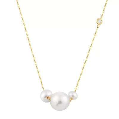 EBZ106044 EKAN NAKIT Diamond Pearls ogrlica 14k